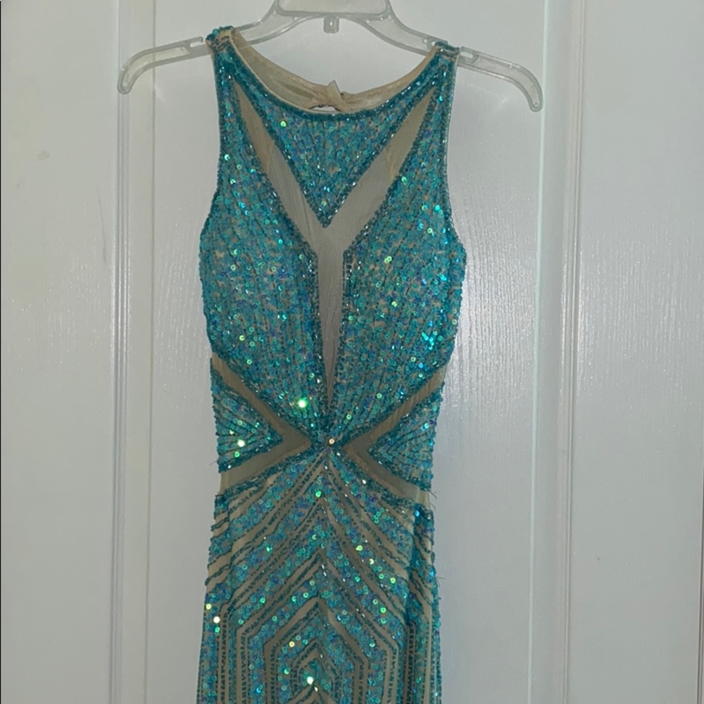 Camille La Vie Blue Sequin Dress